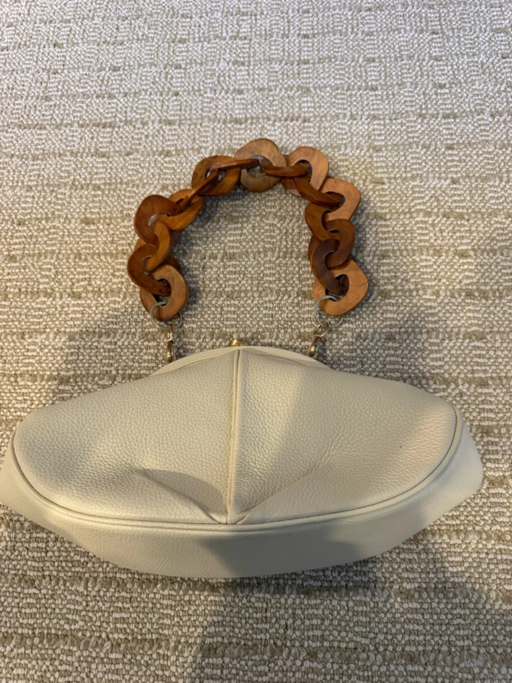 Cult Gaia Anna Cream Leather Shoulder Bag - Picture 4 of 7